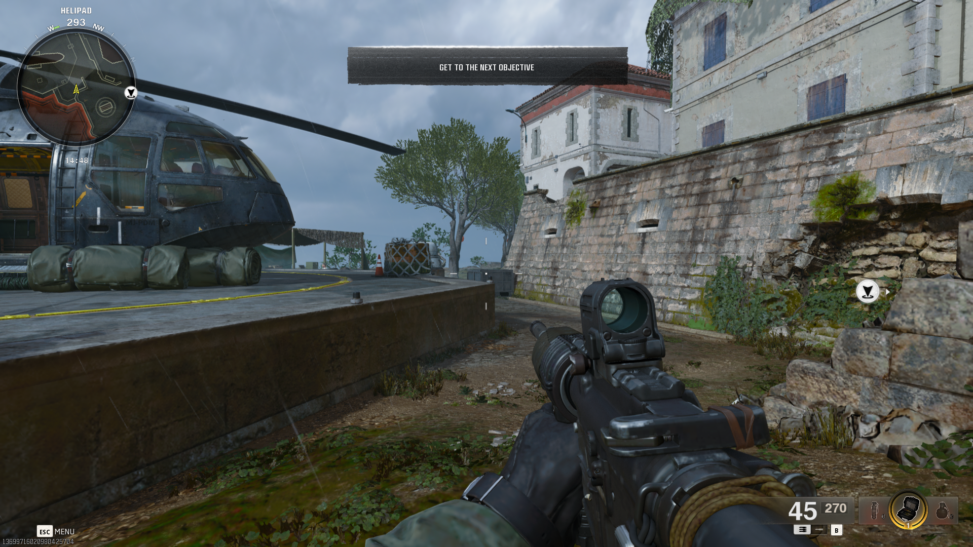 Call of Duty: Black Ops 6 running on Basic quality.