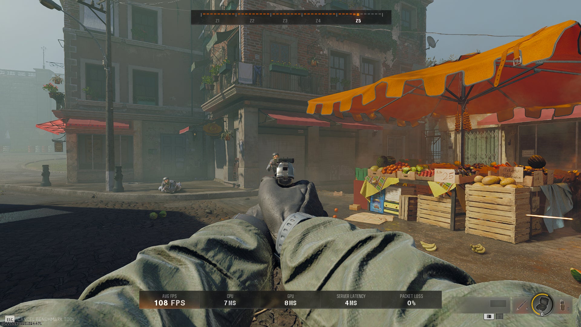 Taking aim at some baddies in the Call of Duty: Black Ops 6 performance benchmark. - 6