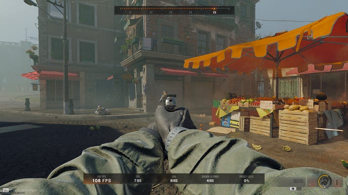 Membidik beberapa penjahat dalam tolok ukur kinerja Call of Duty: Black Ops 6.