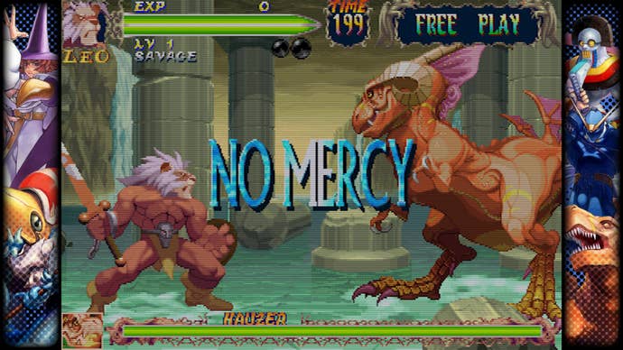 A screenshot from Red Earth in the Capcom Fighting Collection