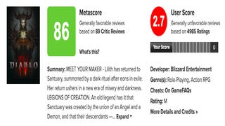 Diablo 4 arrasado pelos jogadores no Metacritic após a recente atualização