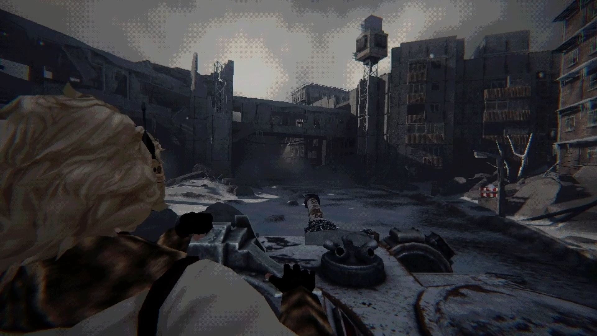 Looking out over the city in Carcass Clad