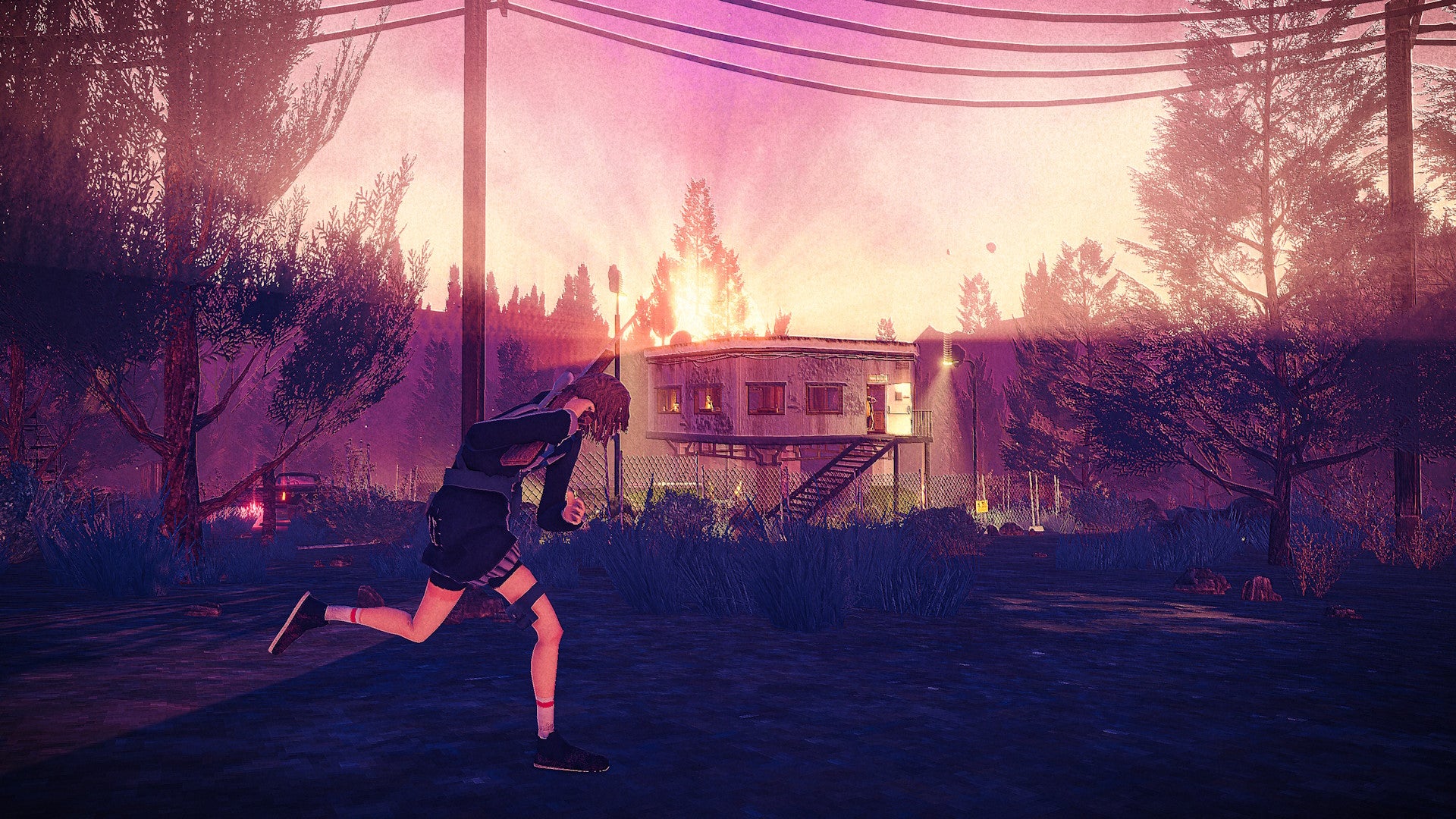 A young girl runs through a forest carrying a sniper rifle in Children Of The Sun - 1