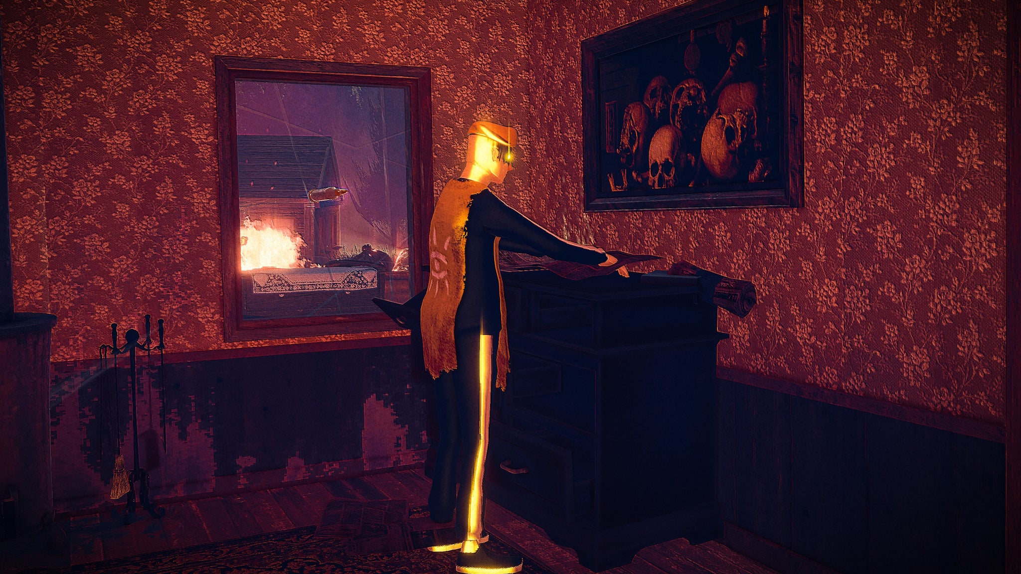 A soldier fusses by a chest of drawers as a sniper bullet closes in, in Children Of The Sun - 5