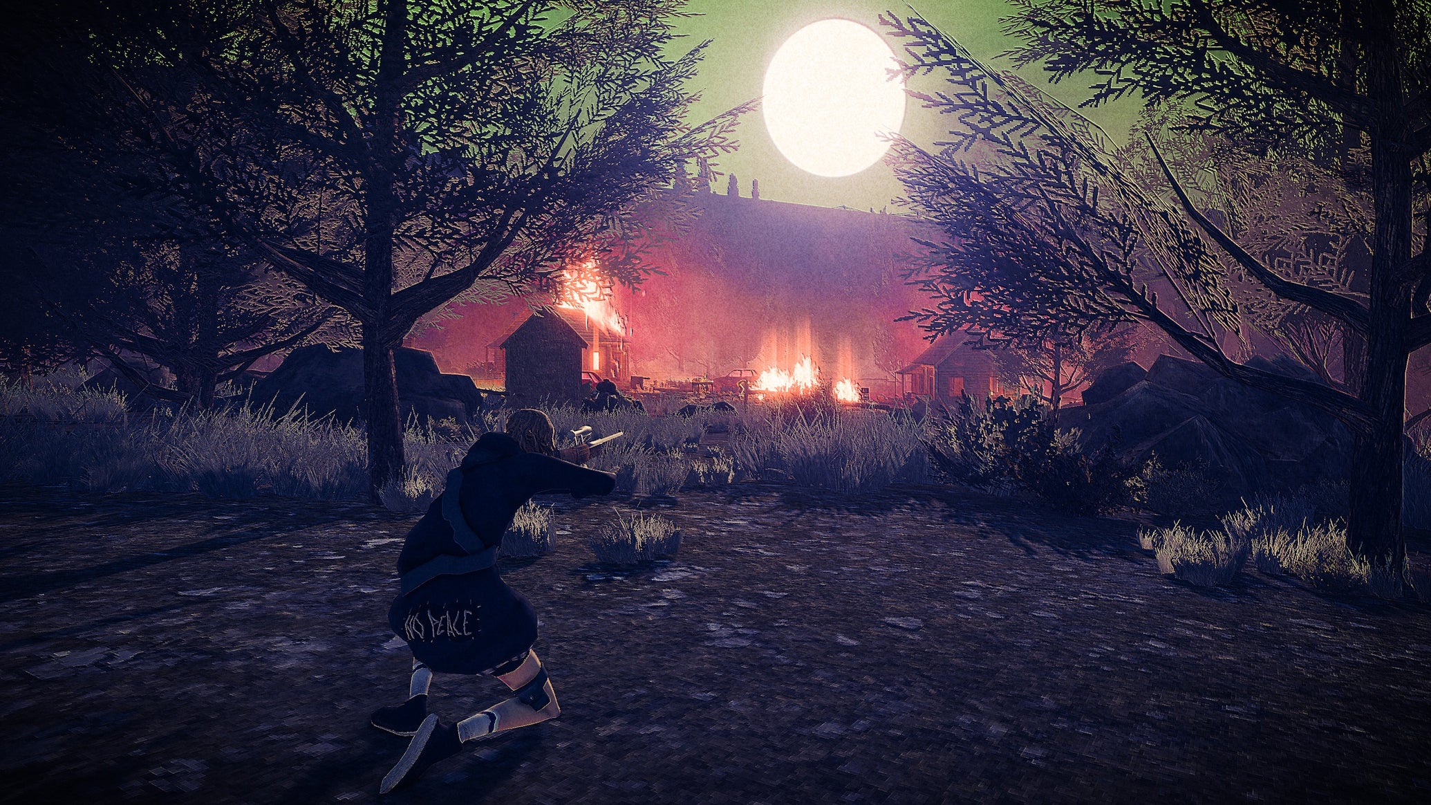 A young girl crouches in the dark with a sniper rifle in Children Of The Sun - 1