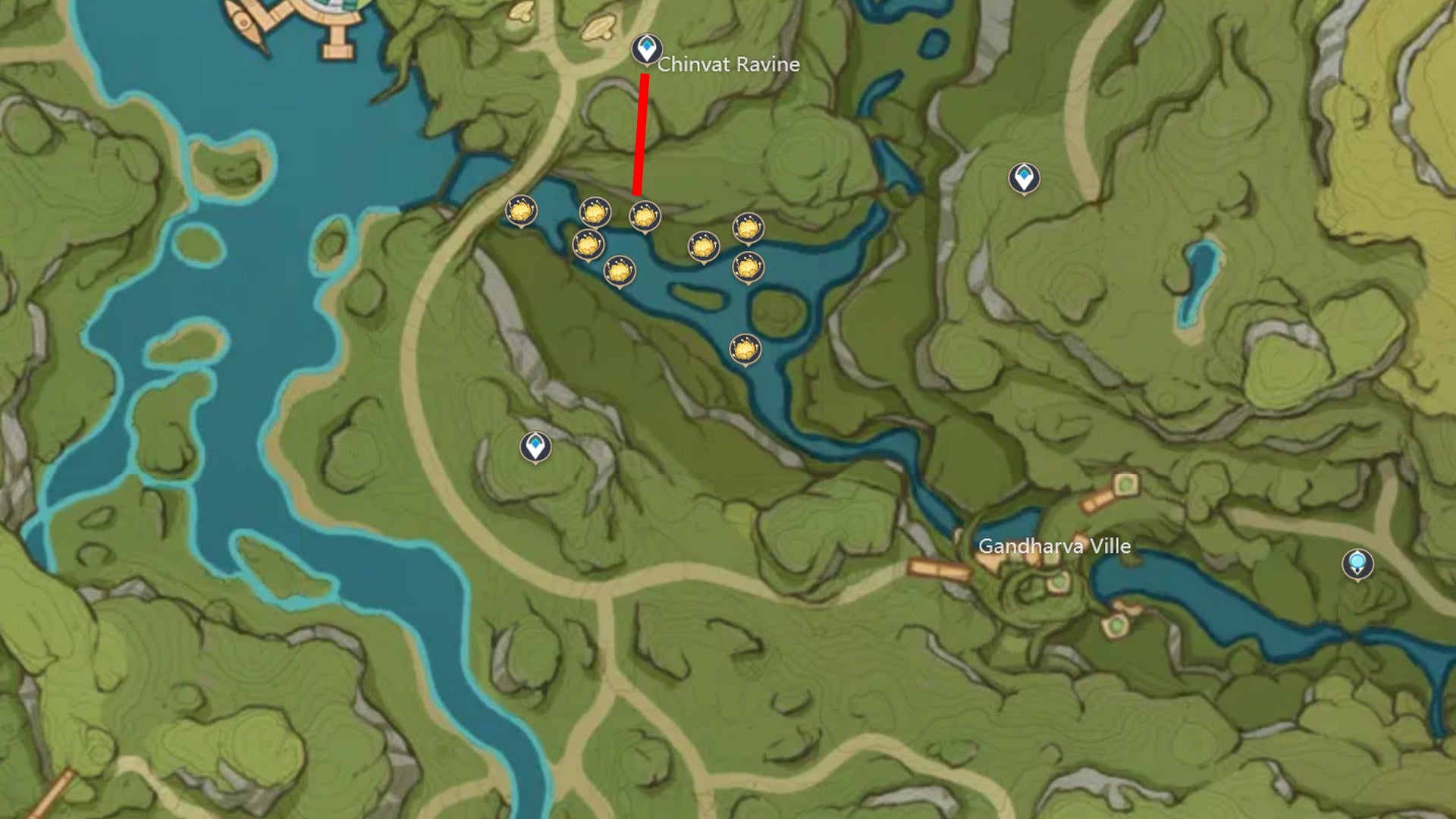 Nilotpala farming routes near Chinvat Ravine