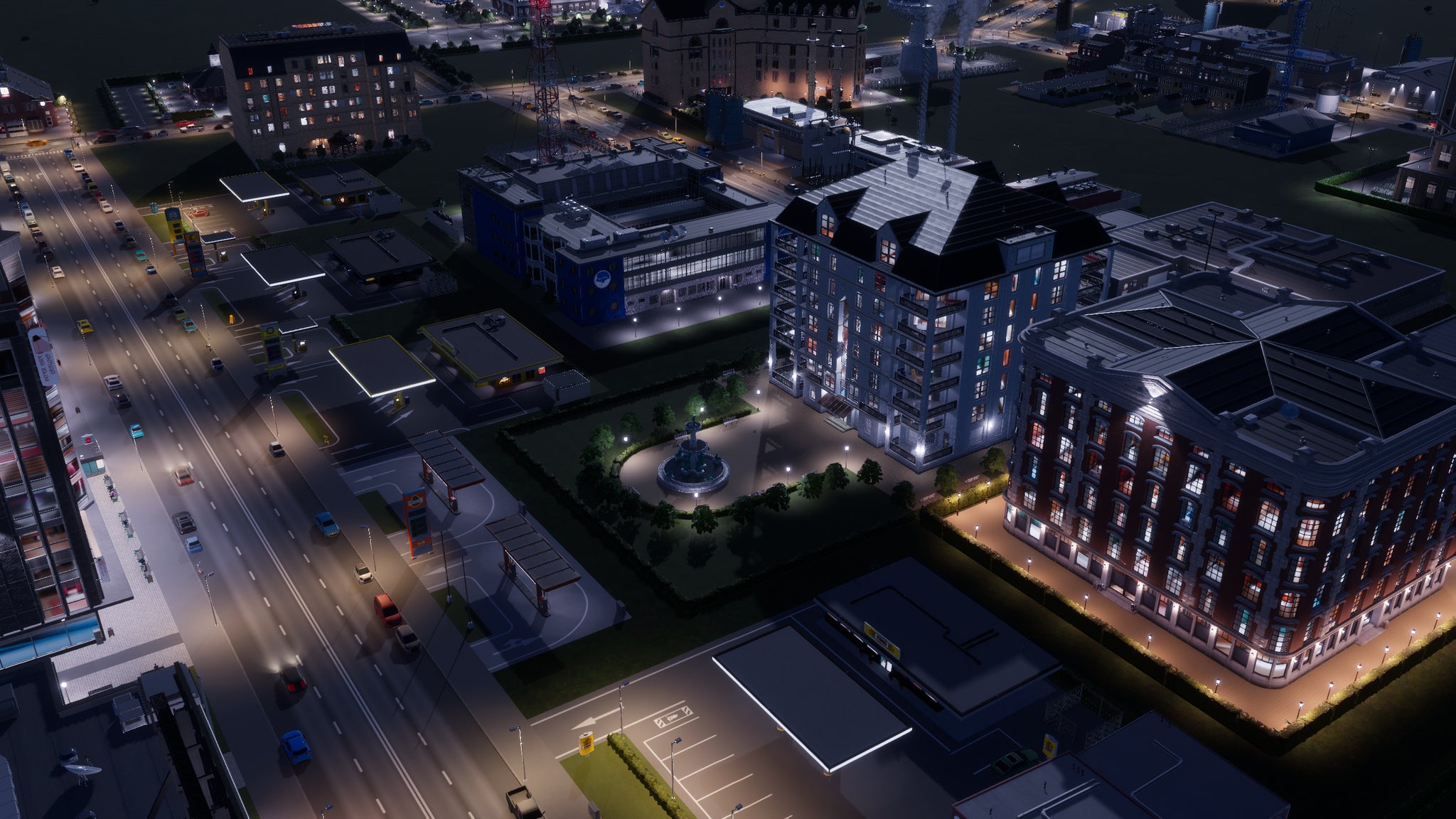 A bfancy apartment building in Cities Skylines 2. - 3