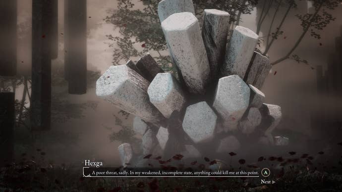 The Expeditioners speak with a friendly Hexga in Clair Obscur: Expedition 33