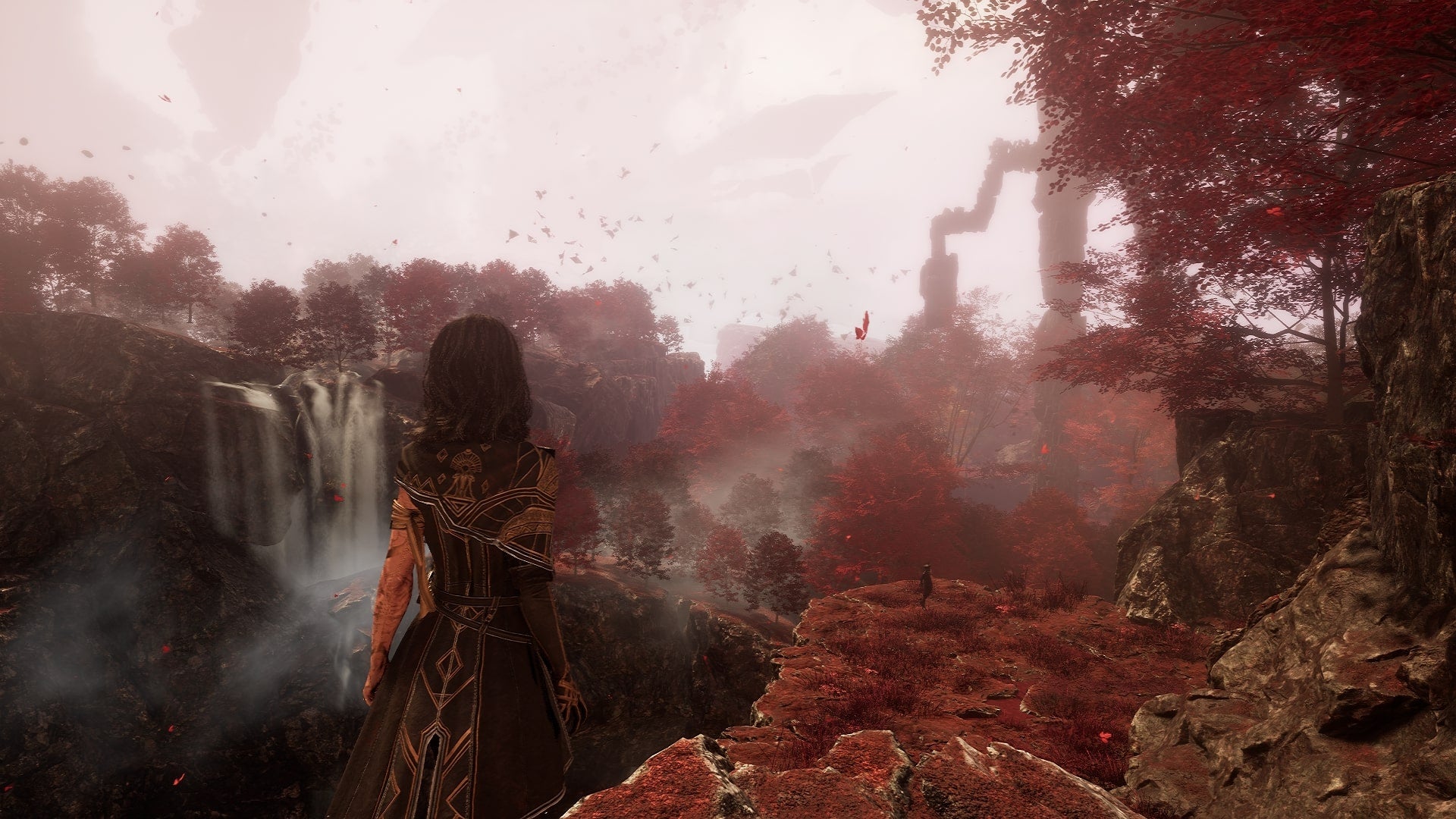 Lune looks at the landscape in Clair Obscur: Expedition 33's Ancient Sanctuary - 1