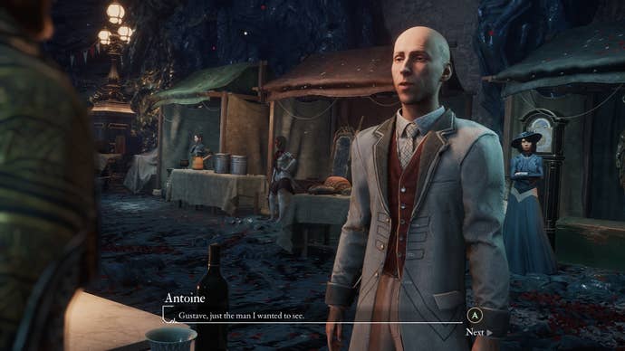 Gustave speaks to Antoine at the Expedition Festival in Clair Obscur: Expedition 33