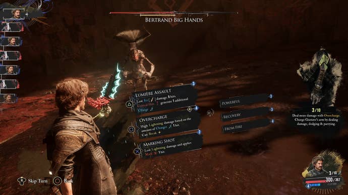 clair obscur screenshot: battle menus