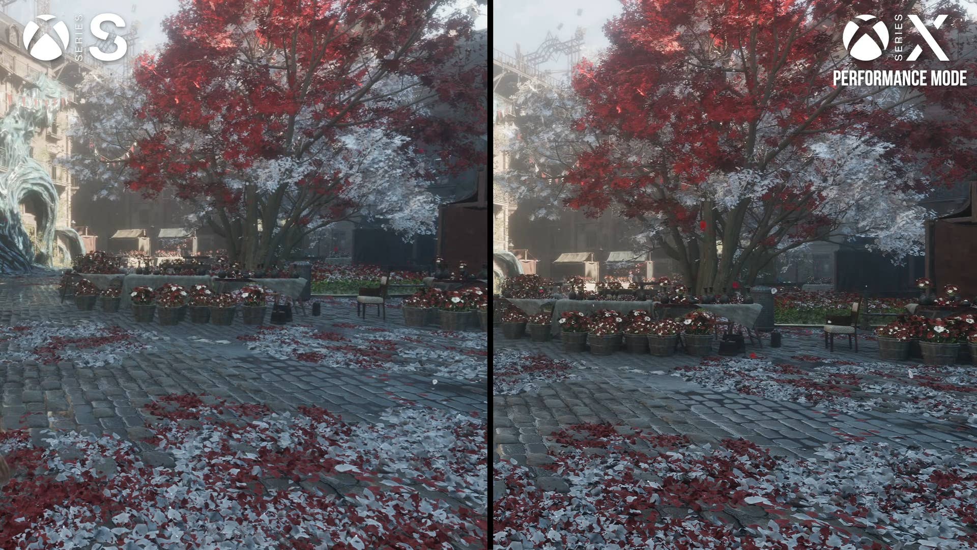 clair obscur screenshot: comparison between series s and series x