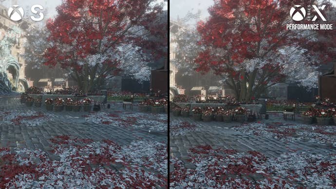 clair obscur screenshot: comparison between series s and series x