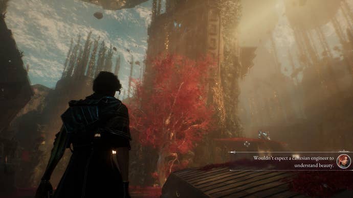 Clair Obscur: Expedition 33 screenshot showing a male character walking through grand underwater area of corals