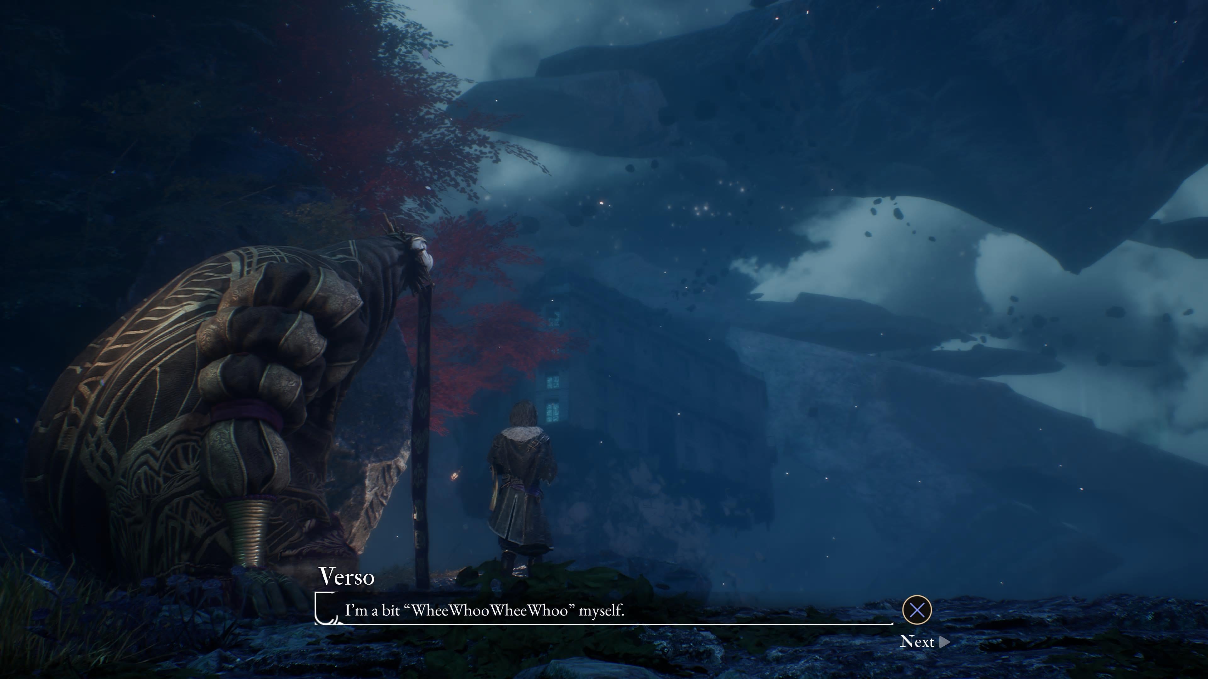 Esquie and Verso in conversation in Expedition 33