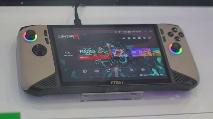 The Claw 8 AI+ on display at Computex 2024.