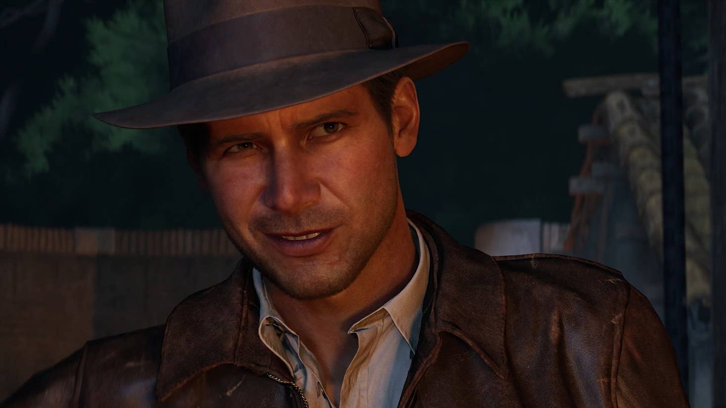 Close up of Indy in Indiana Jones and the Great Circle