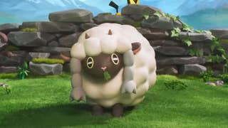 Close up of a sheep like Pokémon in the trailer for The Misadventures of Sirfetch'd and Pichu