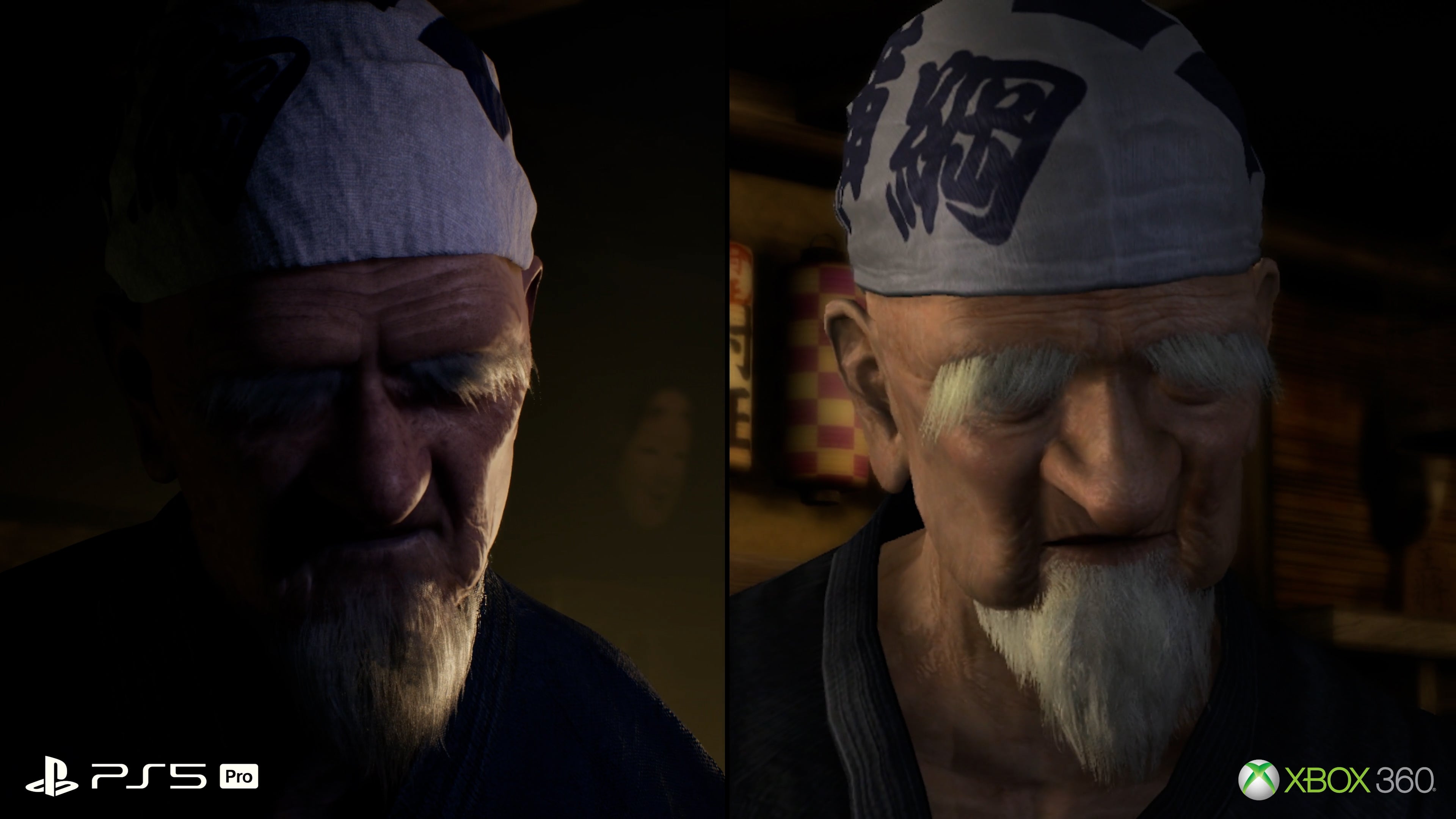 PS5 Pro vs Xbox 360 graphics comparison in Ninja Gaiden 2.