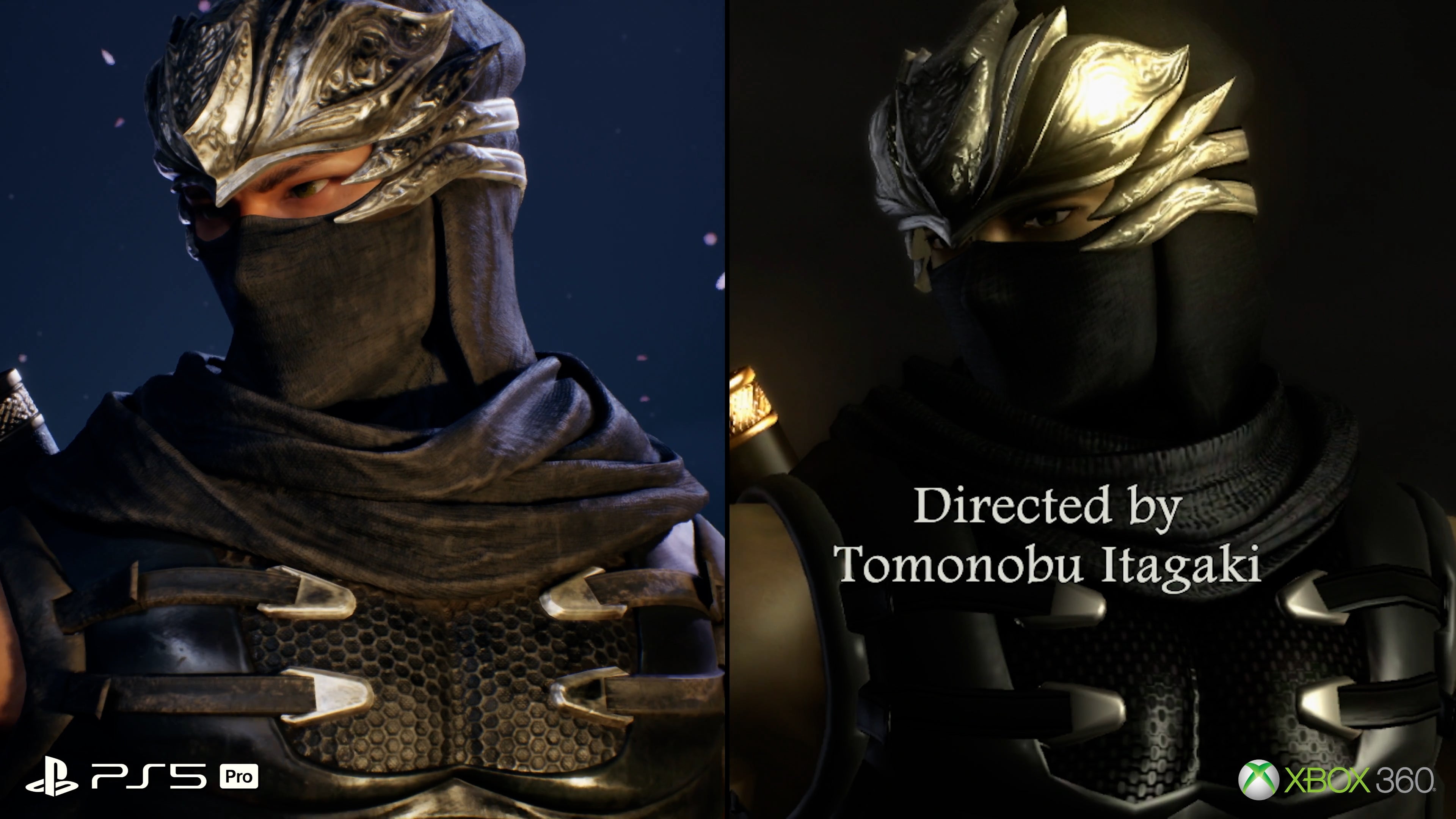 PS5 Pro vs Xbox 360 graphics comparison in Ninja Gaiden 2.