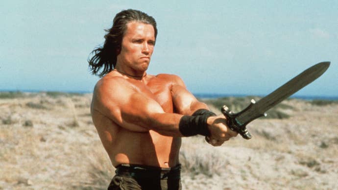 Arnold Schwarzenegger as Conan the Barbarian