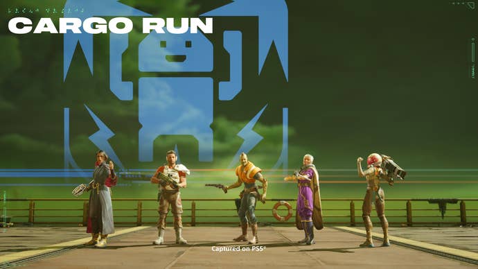 Official Concord screenshot showing the crew start screen for the cargo run mode