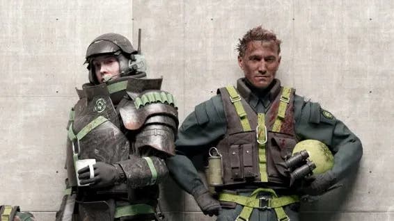 Imagery for Codename Condor showing two weary looking characters, one holding a mug of (I assume) coffee