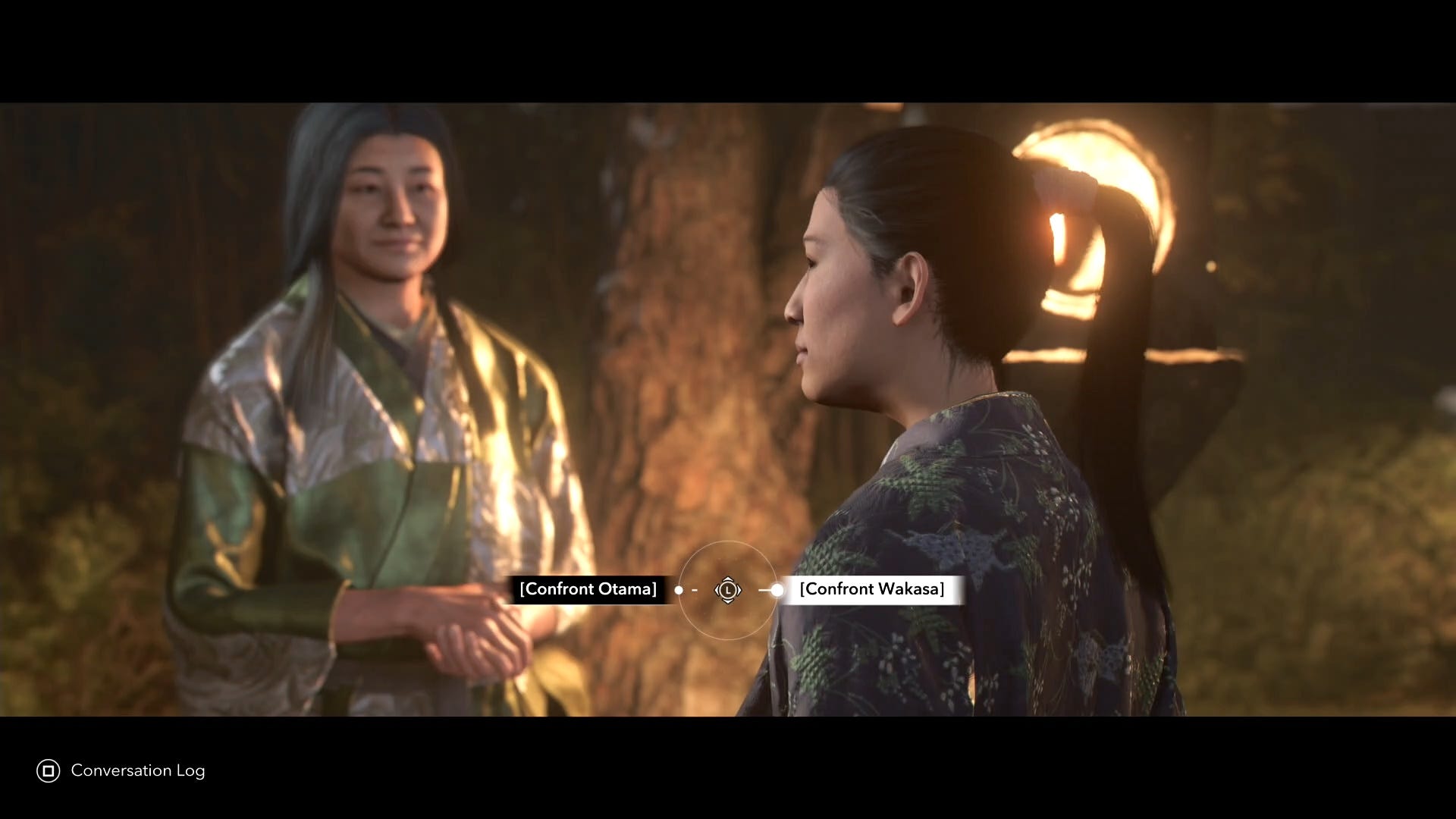 Choosing to confront Wakasa in Assassin's Creed Shadows.