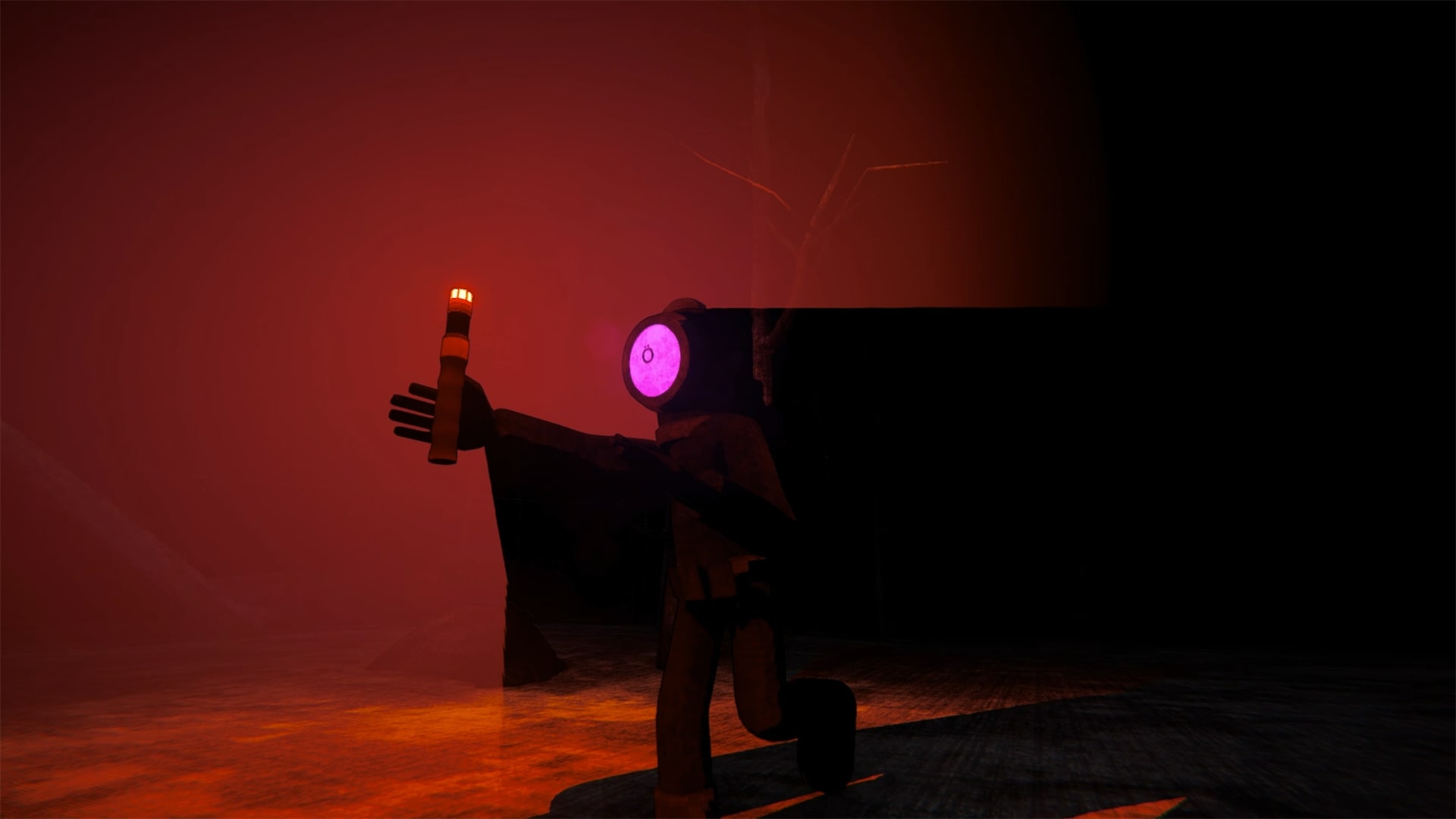 The camera is pointed at a player holding a flare in Content Warning - 1