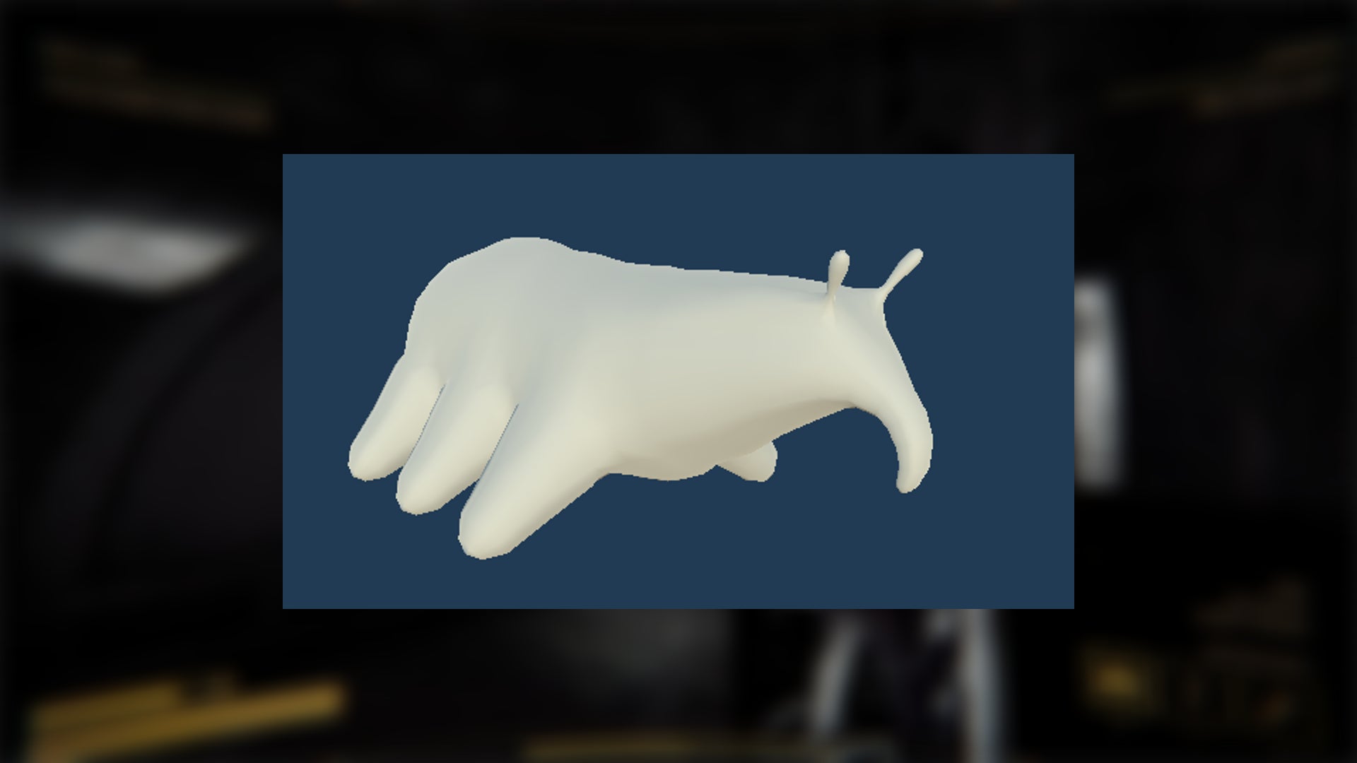 The plain character model for the Jello monster in Content Warning is shown against a navy background - 4