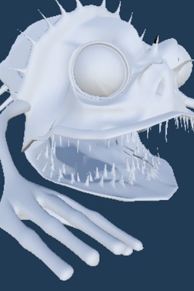 In-game file image of the model for an Angler monster in Content Warning.