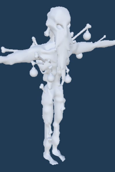 In-game file image of the model for a Bombs monster in Content Warning.