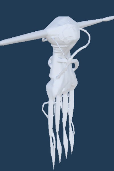 In-game file image of the model for a Flicker monster in Content Warning.