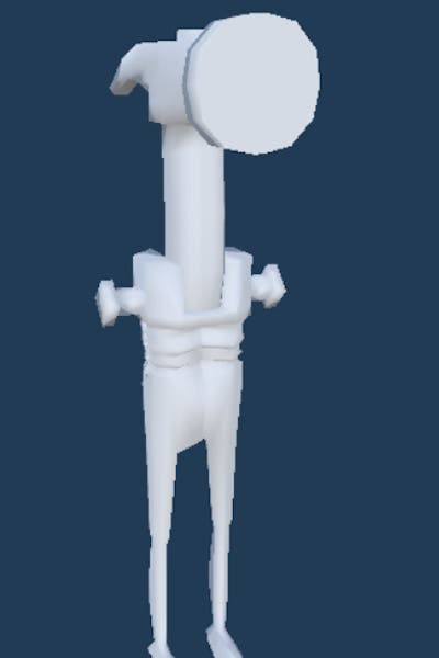 In-game file image of the model for a Toolkit Hammer monster in Content Warning.