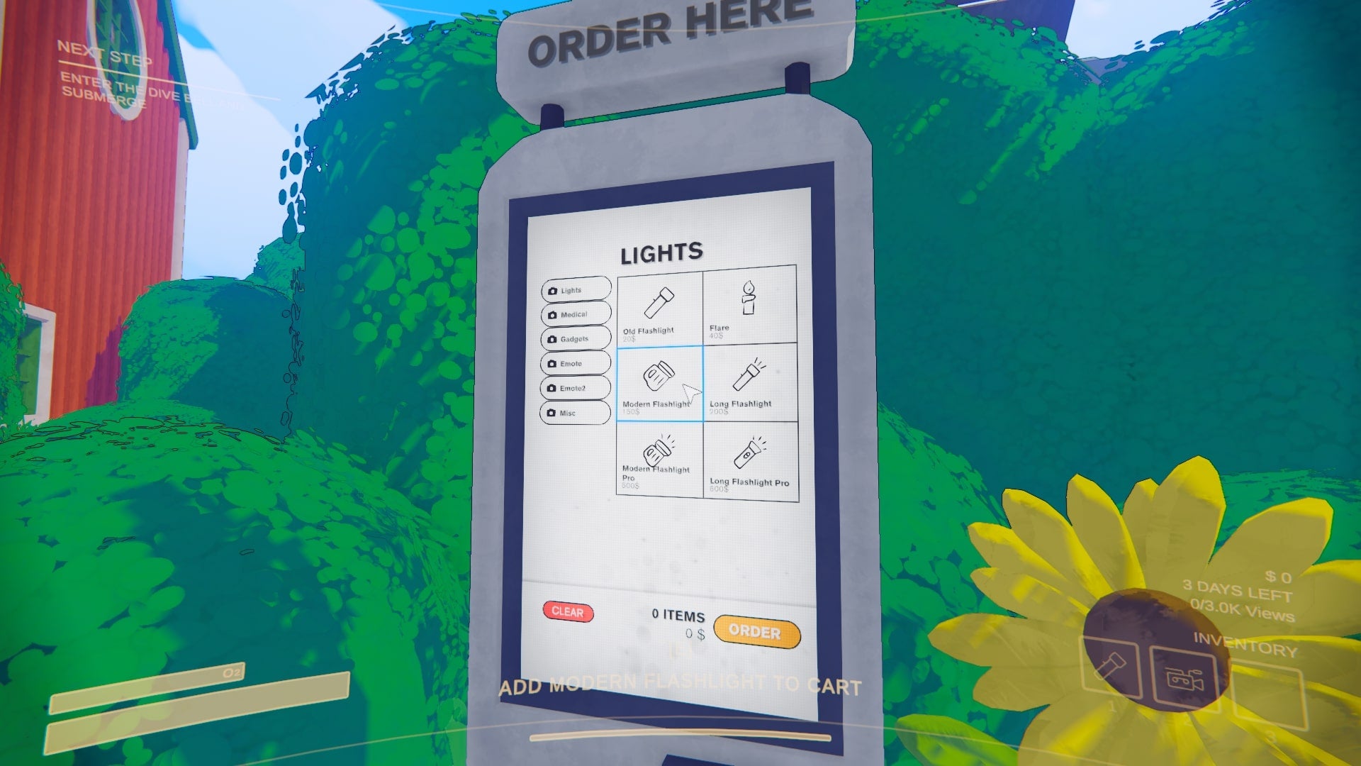 The player looks at the shop in Content Warning - 3