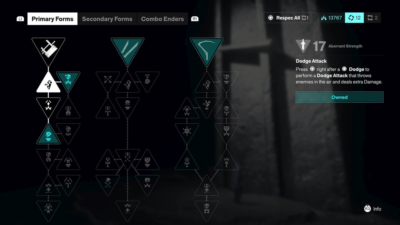 Control Resonant skill tree