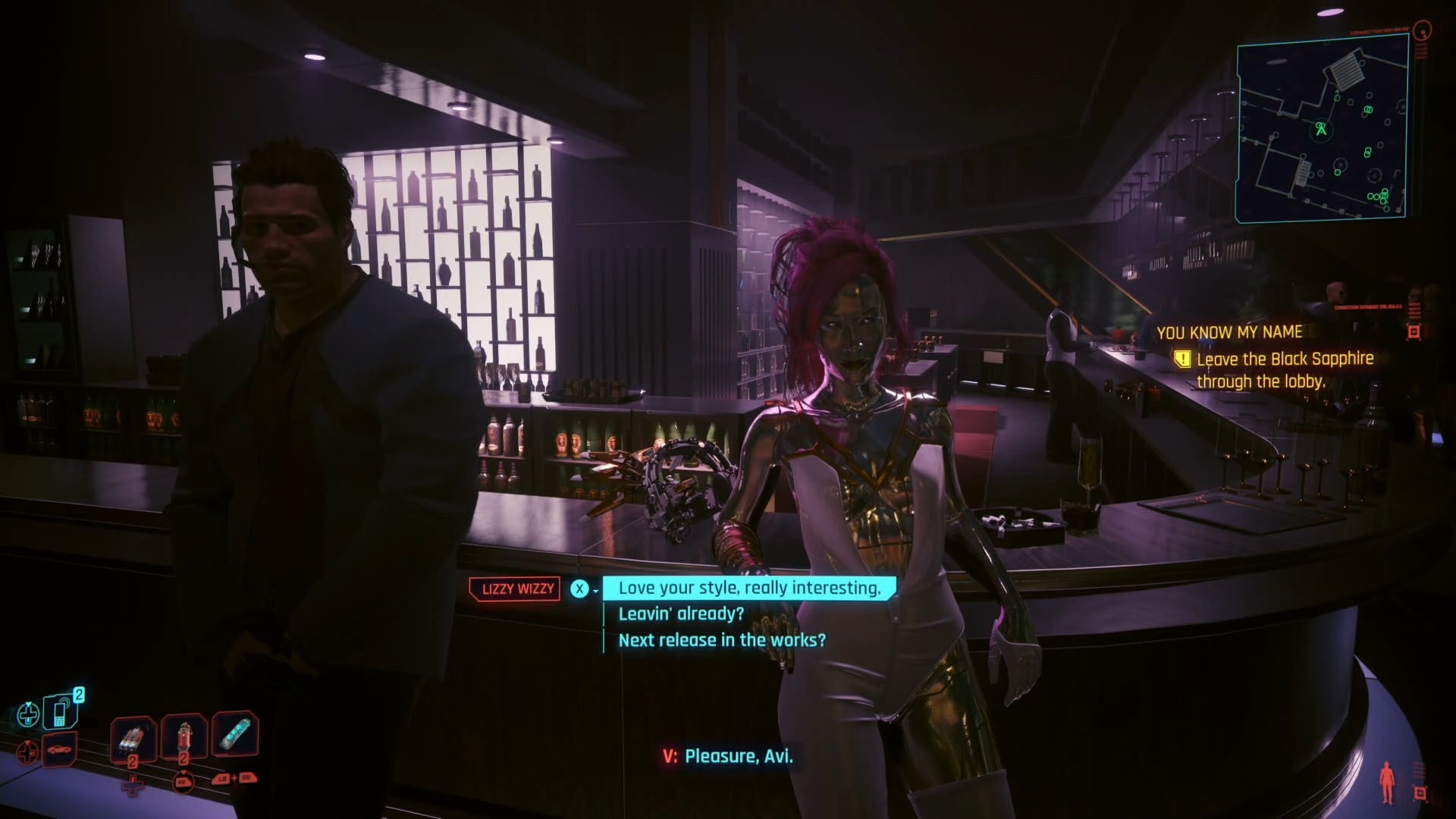 first person view of speaking with lizzy wizzy at black diamond party