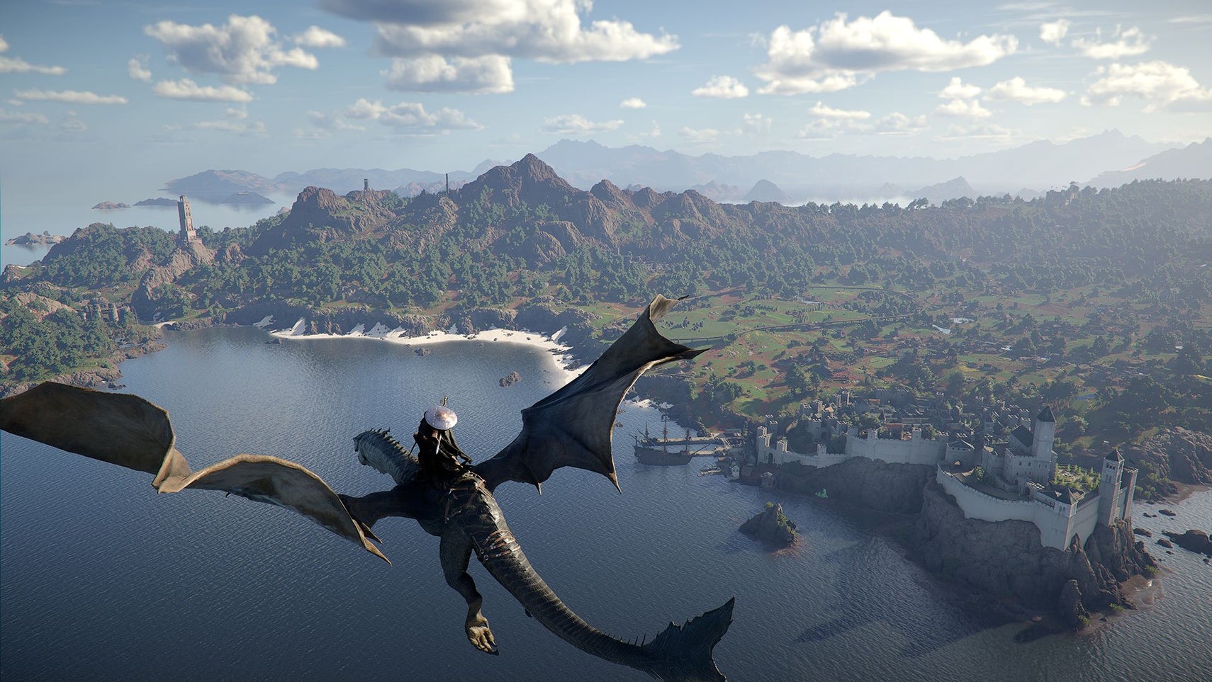 Crimson Desert dragon riding