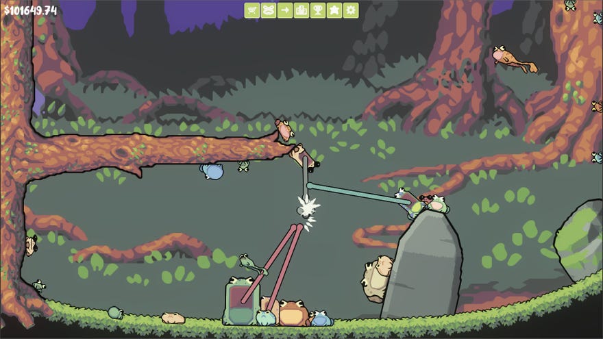 Many frog varieties eat some flies in Croakoloco