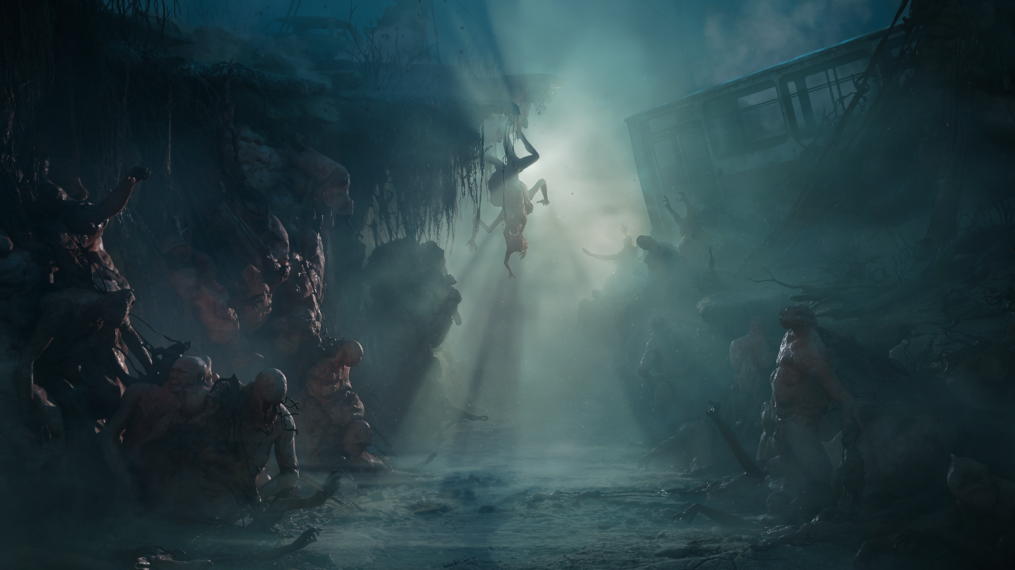 Official Cronos: The New Dawn screenshot showing the silhouette of a monster