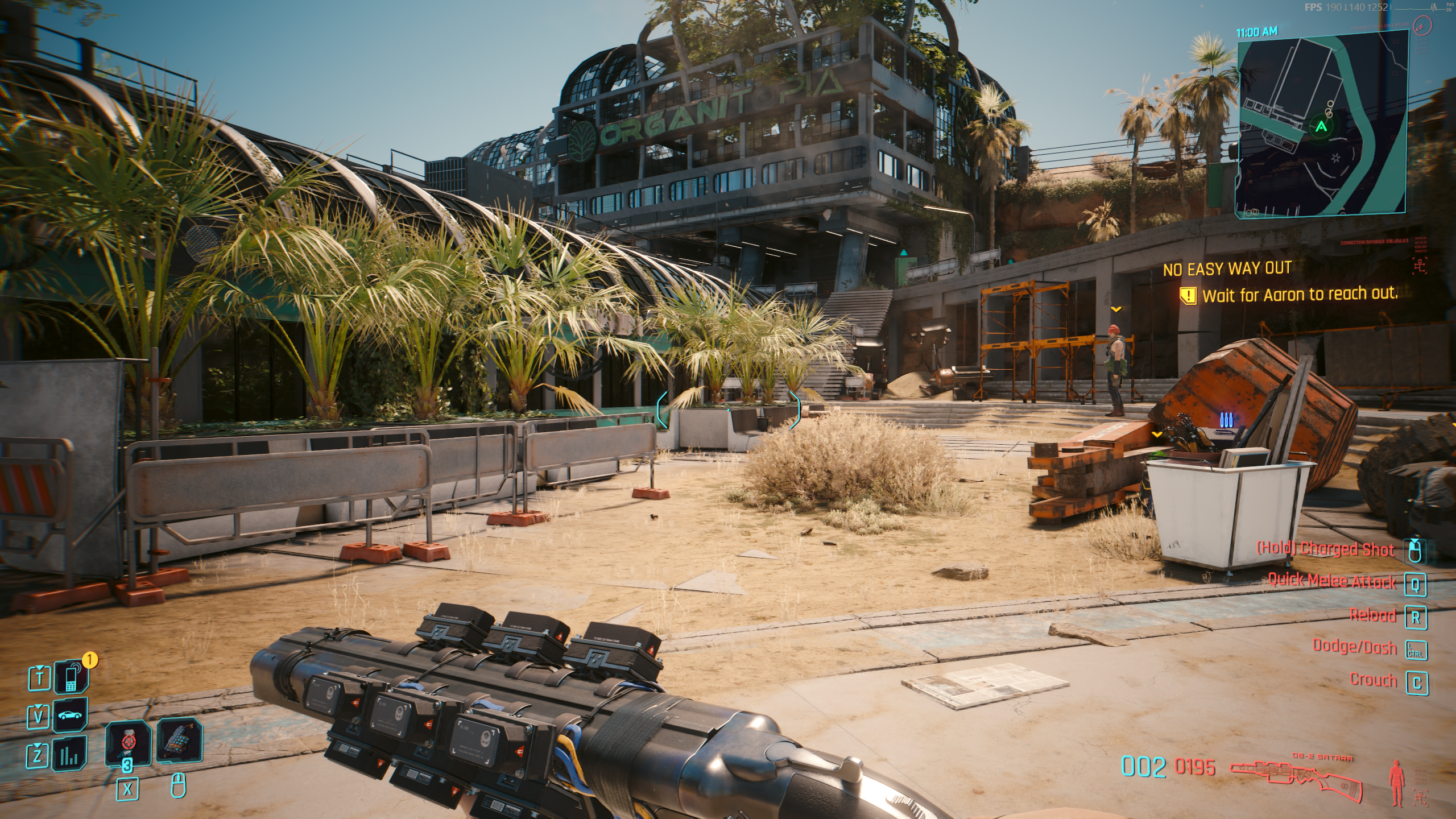 Cyberpunk 2077 running with DLSS Model K.