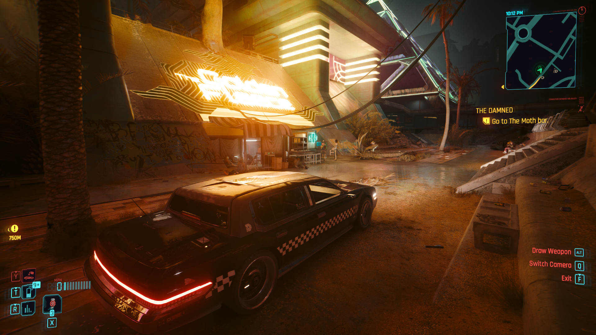 A street scene in Cyberpunk 2077 with path tracing on. - 4