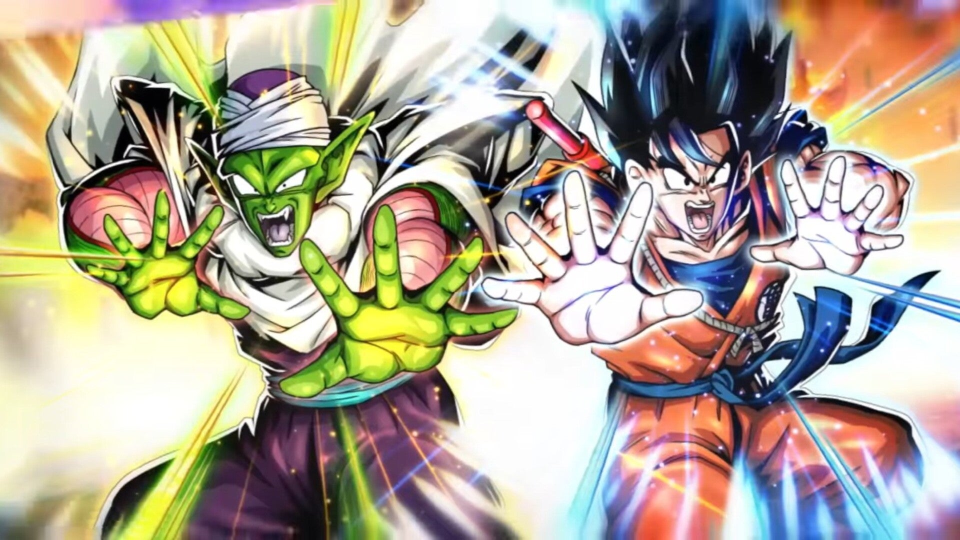 Piccolo and Goku can both be seen holding their hands in front of them in the French trailer for DBZ: Dokkan Battle - 4