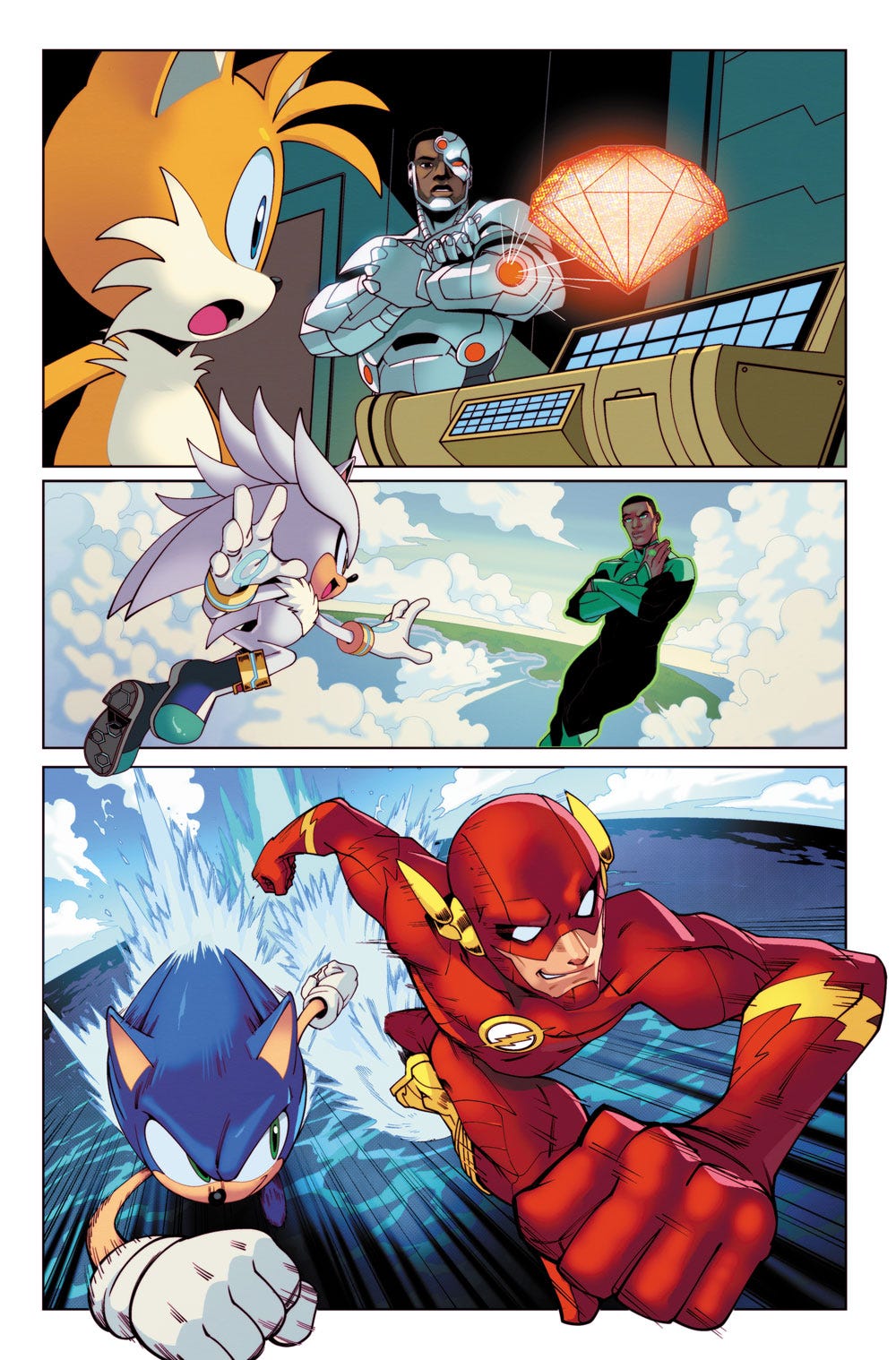 Flash Racing Comic Here's a first look at Sonic as The Flash in Sega's DC Comics crossover ...