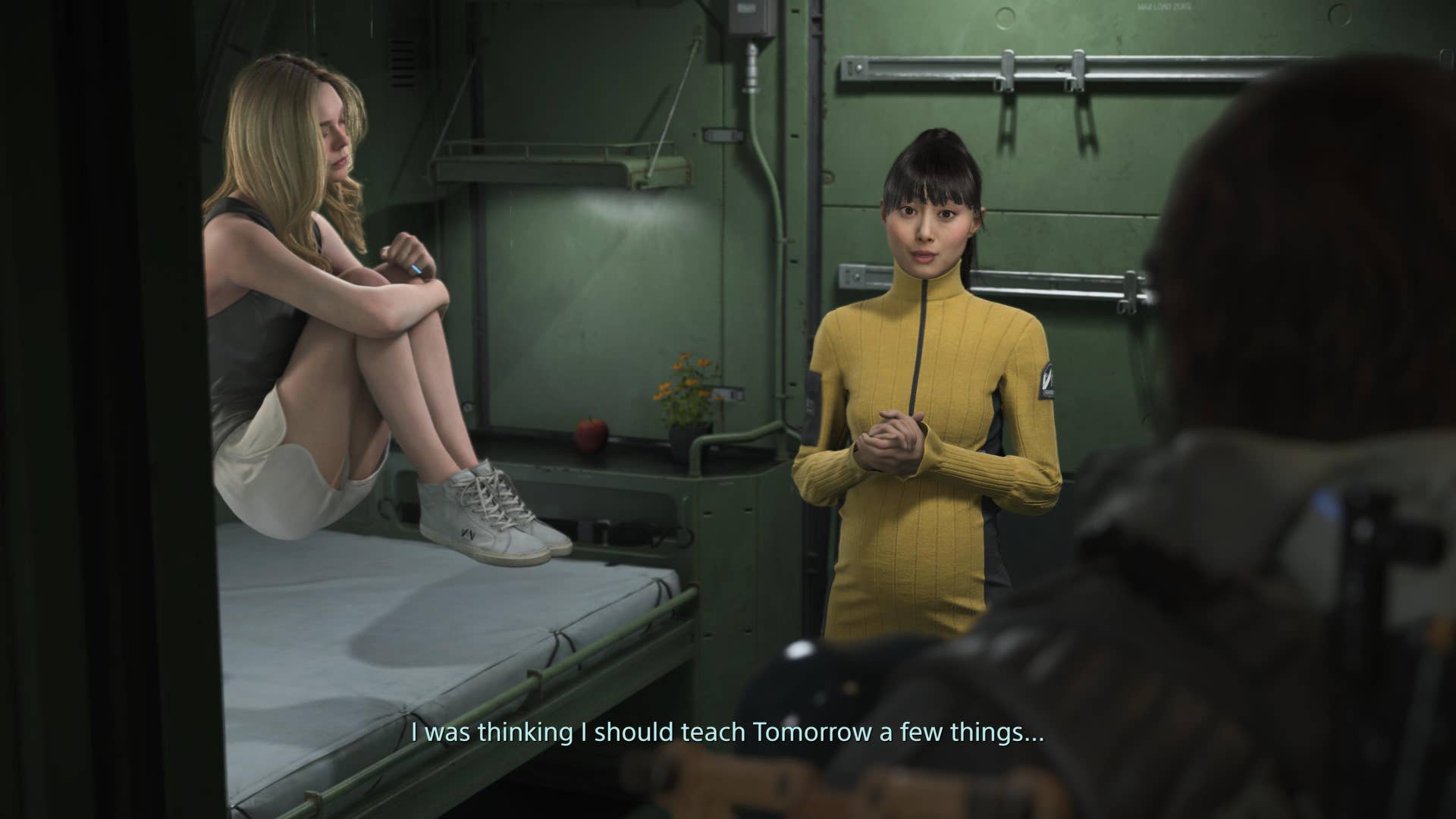 Death Stranding 2 screenshot showing someone saying