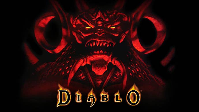 Diablo header image showing a demonic creature depicted in a red hue