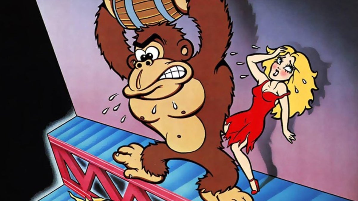 Donkey Kong arcade machine cropped art