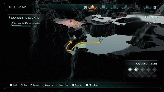 A route to a second secret Toy collectible is drawn on the Village of Khalim map in DOOM: The Dark Ages