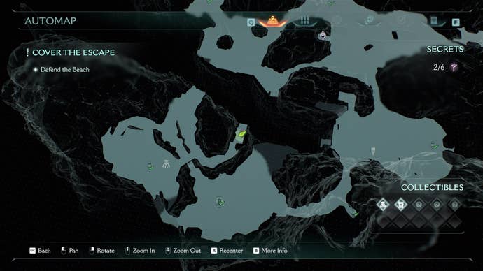 The player stands where the the Village of Khalim's Secret Key is located - on the map - in DOOM: The Dark Ages