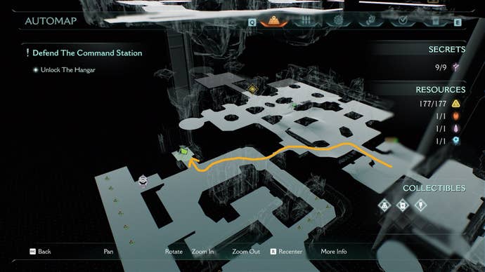 A route to the eighth secret is drawn on the map in DOOM: The Dark Ages' Sentinel Command Station chapter